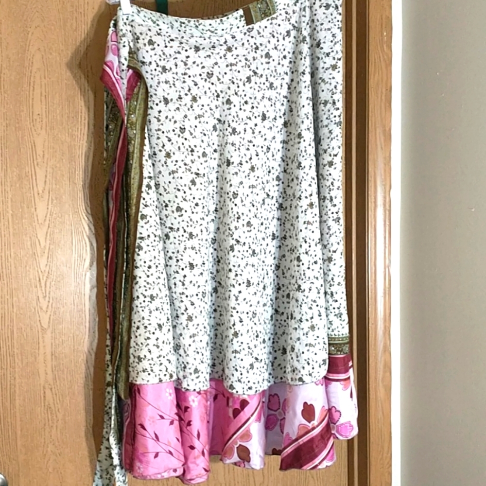 💕Sari WRAP Skirt Reversible